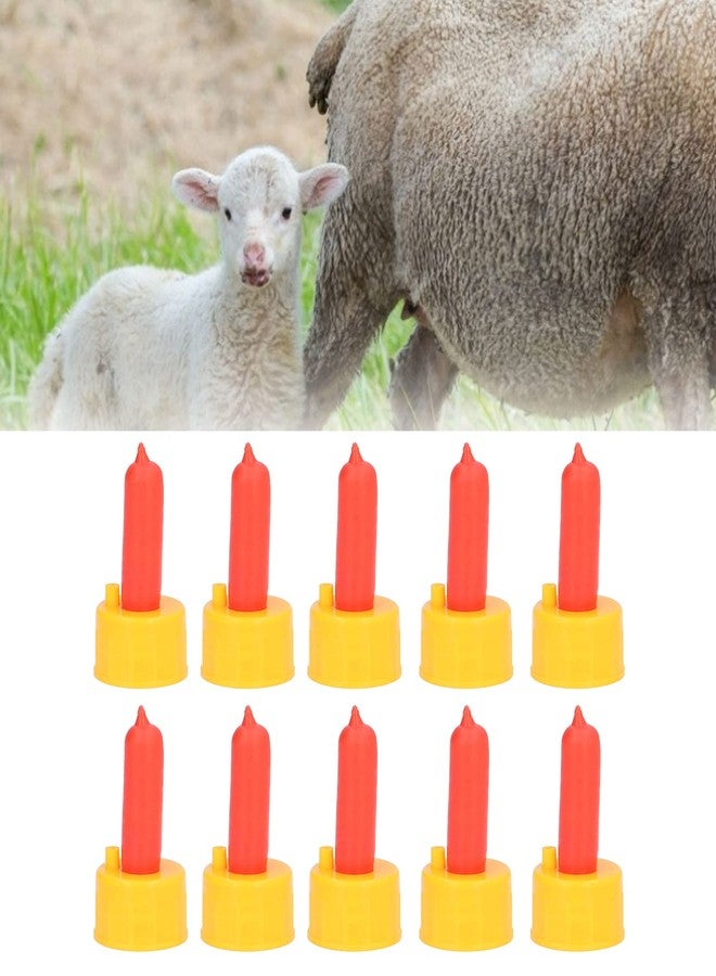 Gavigain 10Pcs Goat Nursing Nipple,Resilient Silicone Milk Drink Bottle Nipple for Animals,Sheep Nursing Feeder Nipple for Orphaned Small Animal Feed,Soft Rubber Pacifier for Nursing Lambs and Goat - Image 2